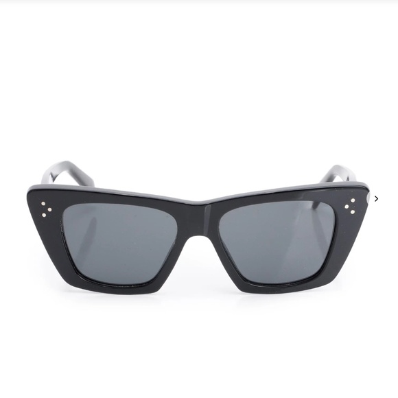 CELINE CL401871 Black Acetate Cat-Eye Sunglasses - Picture 1 of 6